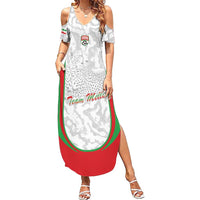 Iran Football Custom Family Matching Summer Maxi Dress and Hawaiian Shirt Come On Team Melli Cheetah - Wonder Print Shop