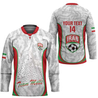 Iran Football Custom Hockey Jersey Come On Team Melli Cheetah - Wonder Print Shop
