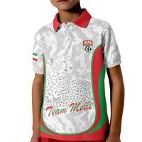 Iran Football Custom Kid Polo Shirt Come On Team Melli Cheetah - Wonder Print Shop