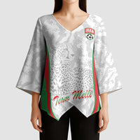 Iran Football Custom Kimono Sleeve Blouse Come On Team Melli Cheetah - Wonder Print Shop