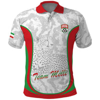 Iran Football Custom Polo Shirt Come On Team Melli Cheetah - Wonder Print Shop