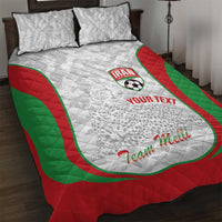 Iran Football Custom Quilt Bed Set Come On Team Melli Cheetah - Wonder Print Shop