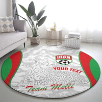Iran Football Custom Round Carpet Come On Team Melli Cheetah - Wonder Print Shop