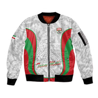 Iran Football Custom Sleeve Zip Bomber Jacket Come On Team Melli Cheetah - Wonder Print Shop