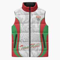 Iran Football Custom Sleeveless Puffer Jacket Come On Team Melli Cheetah - Wonder Print Shop