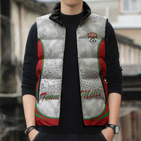 Iran Football Custom Sleeveless Puffer Jacket Come On Team Melli Cheetah - Wonder Print Shop