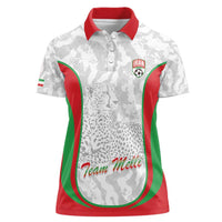 Iran Football Custom Women Polo Shirt Come On Team Melli Cheetah - Wonder Print Shop