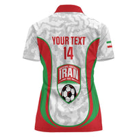 Iran Football Custom Women Polo Shirt Come On Team Melli Cheetah - Wonder Print Shop
