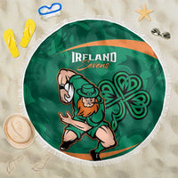 Ireland Rugby Sevens Beach Blanket Go Champions Irish Shamrock - Wonder Print Shop