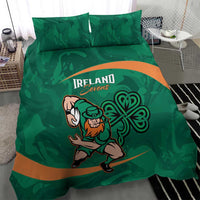 Ireland Rugby Sevens Bedding Set Go Champions Irish Shamrock - Wonder Print Shop