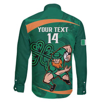 Custom Ireland Rugby Sevens Family Matching Short Sleeve Bodycon Dress and Hawaiian Shirt Go Champions Irish Shamrock - Wonder Print Shop