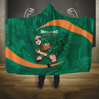 Ireland Rugby Sevens Hooded Blanket Go Champions Irish Shamrock
