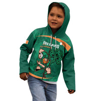 Custom Ireland Rugby Sevens Kid Hoodie Go Champions Irish Shamrock - Wonder Print Shop