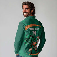 Custom Ireland Rugby Sevens Long Sleeve Polo Shirt Go Champions Irish Shamrock - Wonder Print Shop
