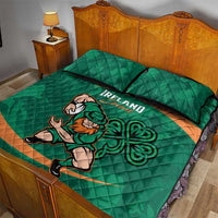 Ireland Rugby Sevens Quilt Bed Set Go Champions Irish Shamrock - Wonder Print Shop