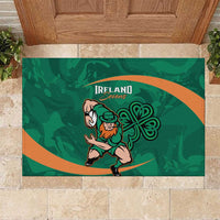 Ireland Rugby Sevens Rubber Doormat Go Champions Irish Shamrock - Wonder Print Shop