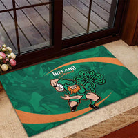 Ireland Rugby Sevens Rubber Doormat Go Champions Irish Shamrock - Wonder Print Shop