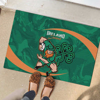 Ireland Rugby Sevens Rubber Doormat Go Champions Irish Shamrock - Wonder Print Shop