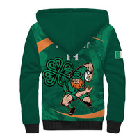 Custom Ireland Rugby Sevens Sherpa Hoodie Go Champions Irish Shamrock - Wonder Print Shop
