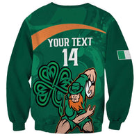 Custom Ireland Rugby Sevens Sweatshirt Go Champions Irish Shamrock - Wonder Print Shop