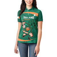 Custom Ireland Rugby Sevens Women Polo Shirt Go Champions Irish Shamrock - Wonder Print Shop