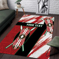 Custom Kenya Rugby Sevens Area Rug Go Champions African Pattern - Wonder Print Shop