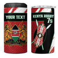 Personalised Kenya Rugby Sevens 4 in 1 Can Cooler Tumbler Go Champions African Pattern - Wonder Print Shop