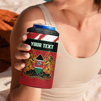 Personalised Kenya Rugby Sevens 4 in 1 Can Cooler Tumbler Go Champions African Pattern - Wonder Print Shop