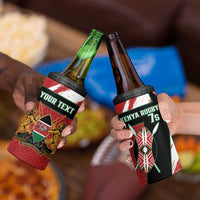 Personalised Kenya Rugby Sevens 4 in 1 Can Cooler Tumbler Go Champions African Pattern - Wonder Print Shop