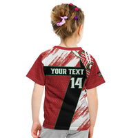 Custom Kenya Rugby Sevens Kid T Shirt Go Champions African Pattern - Wonder Print Shop