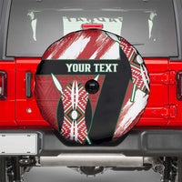 Custom Kenya Rugby Sevens Spare Tire Cover Go Champions African Pattern - Wonder Print Shop