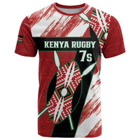Custom Kenya Rugby Sevens T Shirt Go Champions African Pattern - Wonder Print Shop
