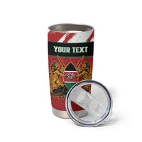 Personalised Kenya Rugby Sevens Tumbler Cup Go Champions African Pattern - Wonder Print Shop