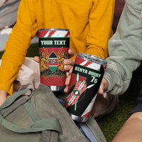 Personalised Kenya Rugby Sevens Tumbler Cup Go Champions African Pattern - Wonder Print Shop