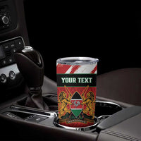 Personalised Kenya Rugby Sevens Tumbler Cup Go Champions African Pattern - Wonder Print Shop