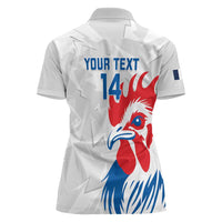 Custom France Rugby 2025 Women Polo Shirt Allez Les Bleus!