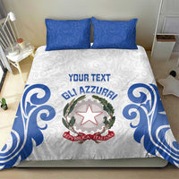 Custom Italy Rugby 2025 Bedding Set Come on Gli Azzurri!