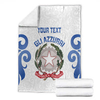 Custom Italy Rugby 2025 Blanket Come on Gli Azzurri!