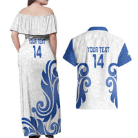 Custom Italy Rugby 2025 Couples Matching Off Shoulder Maxi Dress and Hawaiian Shirt Come on Gli Azzurri!