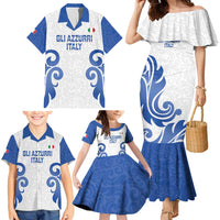 Custom Italy Rugby 2025 Family Matching Mermaid Dress and Hawaiian Shirt Come on Gli Azzurri!