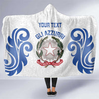 Custom Italy Rugby 2025 Hooded Blanket Come on Gli Azzurri!