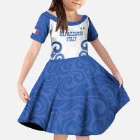 Custom Italy Rugby 2025 Kid Short Sleeve Dress Come on Gli Azzurri!