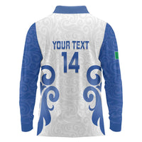 Custom Italy Rugby 2025 Long Sleeve Polo Shirt Come on Gli Azzurri!