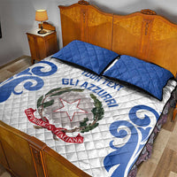 Custom Italy Rugby 2025 Quilt Bed Set Come on Gli Azzurri!