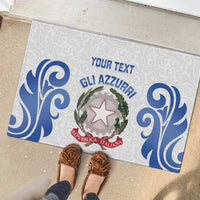 Custom Italy Rugby 2025 Rubber Doormat Come on Gli Azzurri!
