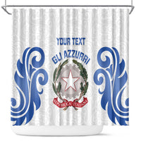 Custom Italy Rugby 2025 Shower Curtain Come on Gli Azzurri!