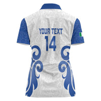Custom Italy Rugby 2025 Women Polo Shirt Come on Gli Azzurri!