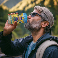 Personalized US Virgin Islands 4 in 1 Can Cooler Tumbler Coat Of Arms Grunge Style