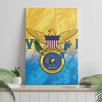 US Virgin Islands Canvas Wall Art Coat Of Arms Grunge Style