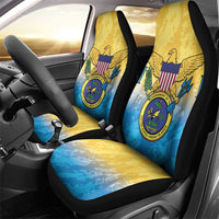 US Virgin Islands Car Seat Cover Coat Of Arms Grunge Style
